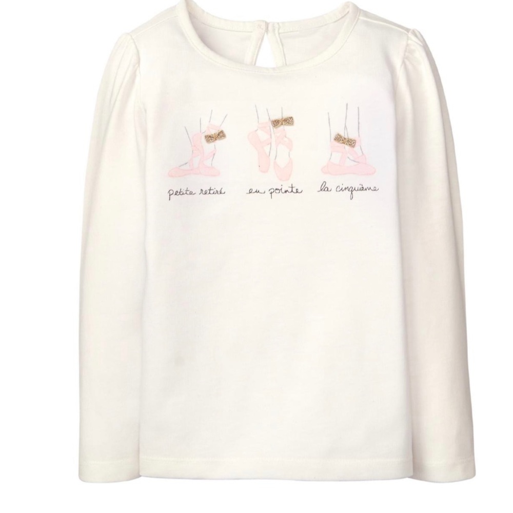 Janie & Jack Ballet Shoes Tee